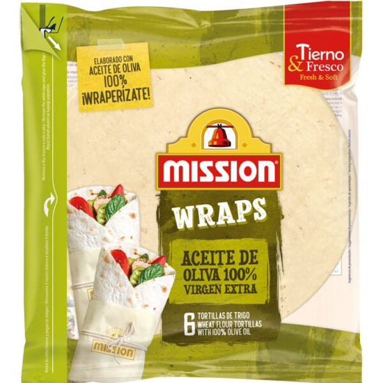 Imagem de Tortilha de Trigo em Azeite Virgem Extra 6 Unidades MISSION emb.370g