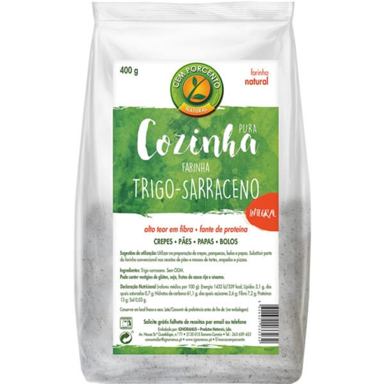 Imagem de Farinha de Trigo Sarraceno Integral CEM PORCENTO emb.400g