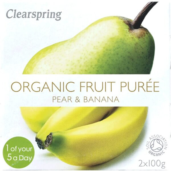 Imagem de Puré de Pera e Banana Biológico CLEARSPRING Pack 2 emb.100g