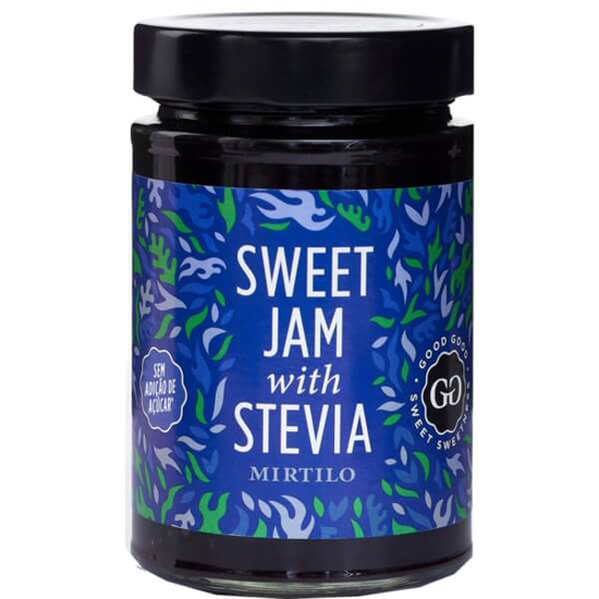 Imagem de Compota Sweet de Mirtilo com Stevia GOOD GOOD frasco 330g