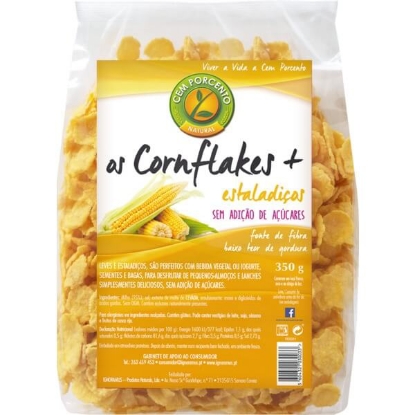 Mostrar detalhes para Corn Flakes sem Açúcar CEM PORCENTO emb.350g Imagem de Corn Flakes sem Açúcar CEM PORCENTO emb.350g