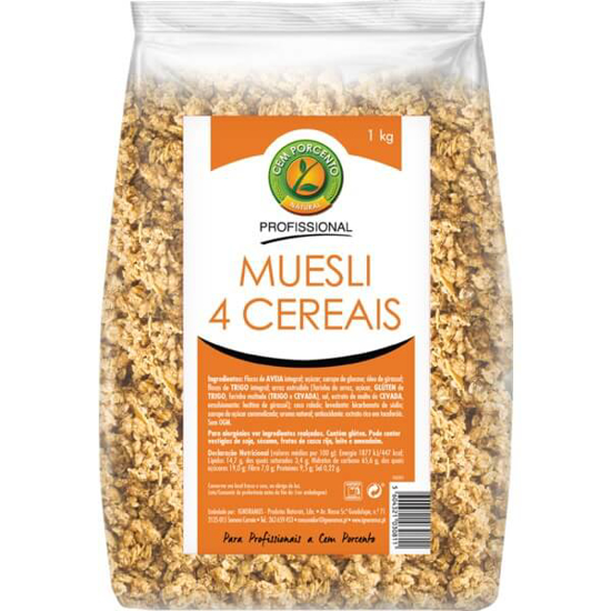 Imagem de Muesli 4 Cereais CEM PORCENTO emb.1kg