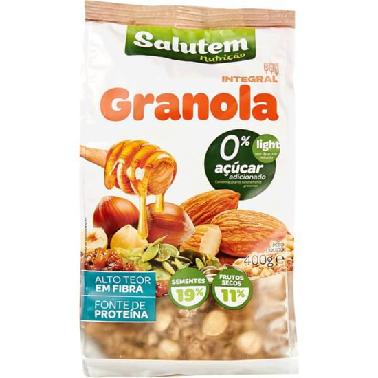 Imagem de Granola Integral Light 0% de Açúcar Adicionado SALUTEM NUTRIÇÃO emb.400g