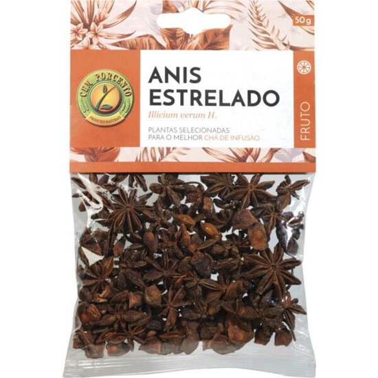 Imagem de Chá de Infusão de Anis Estrelado CEM PORCENTO emb.50g