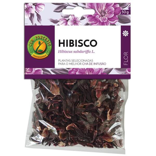 Imagem de Chá para Infusão Hibisco CEM PORCENTO emb.50g