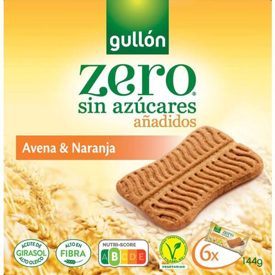 Imagem de Barritas de Aveia e Laranja Zero sem Açúcares Adicionados GULLÓN Pack 6 emb.144g