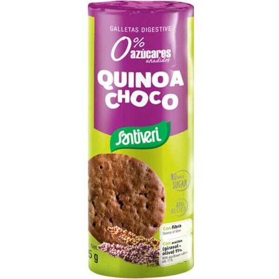 Imagem de Bolachas Digestivas de Chocolate com Quinoa sem Açúcar SANTIVERI emb.175g