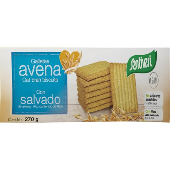 Imagem de Bolachas de Aveia sem Açúcar SANTIVERI emb.270g