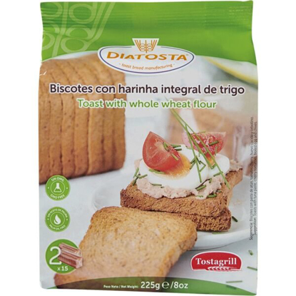 Mostrar detalhes para Tostas Integrais de Trigo TOSTAGRILL emb.225g Imagem de Tostas Integrais de Trigo TOSTAGRILL emb.225g