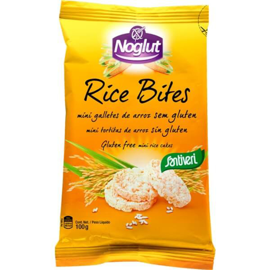 Imagem de Rice Bites Mini Tortas de Arroz sem Glúten SANTIVERI emb.100g