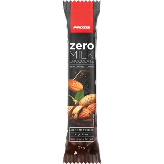 Imagem de Chocolate de Leite com Amêndoas Zero Açúcares Adicionados PROZIS emb.27g