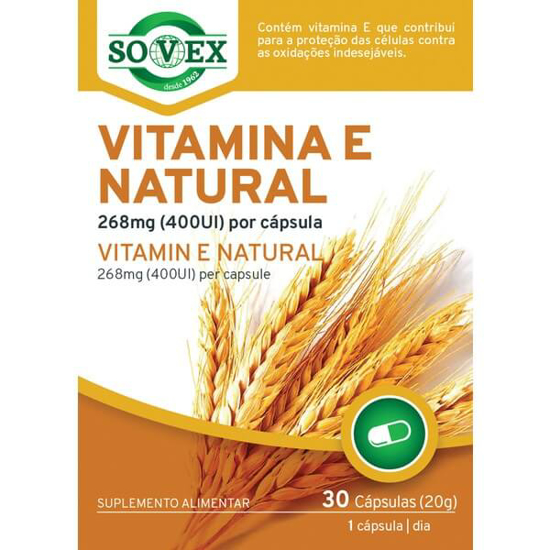 Imagem de Vitamina E 500 Mg SOVEX emb.30 capsulas