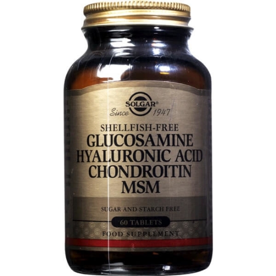 Imagem de Glucosamine Hyaluronic Acid Chondroitin MSM SOLGAR frasco 60 cápsulas