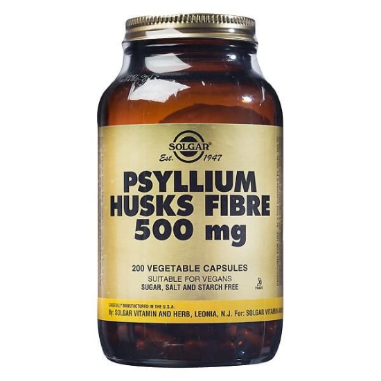 Imagem de Psyllium Husky Fibre 500 mg SOLGAR frasco 200 cápsulas