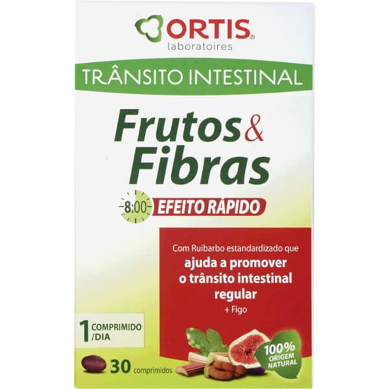 Imagem de Frutas e Fibras Trânsito Intestinal ORTIS emb.30 comprimidos