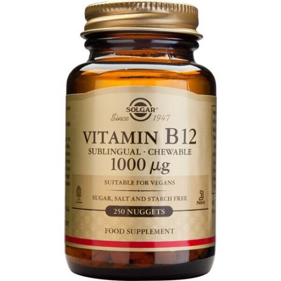 Imagem de Vitamina B-12 Sublingual 1000µg SOLGAR frasco 250 unidades