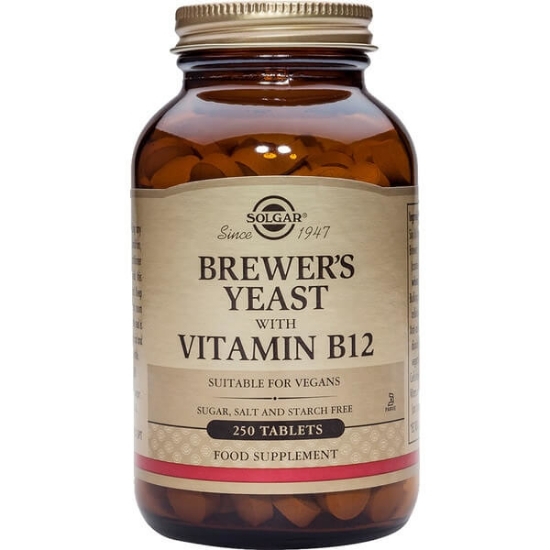 Imagem de Levedura de Cerveja com Vitamina B12 SOLGAR frasco 250 comprimidos