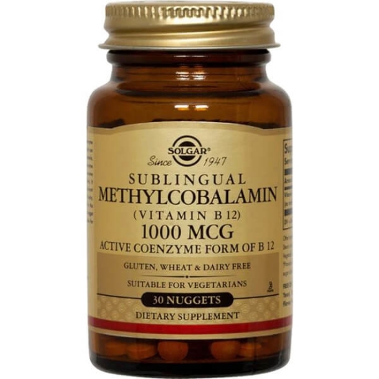 Imagem de Methycobalamin Vitamina B12 Sublingual 1000mcg SOLGAR frasco 30 unidades