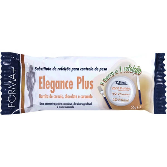 Imagem de Barra de Cereais de Chocolate e Caramelo FORMA + ELEGANCE PLUS emb.55g