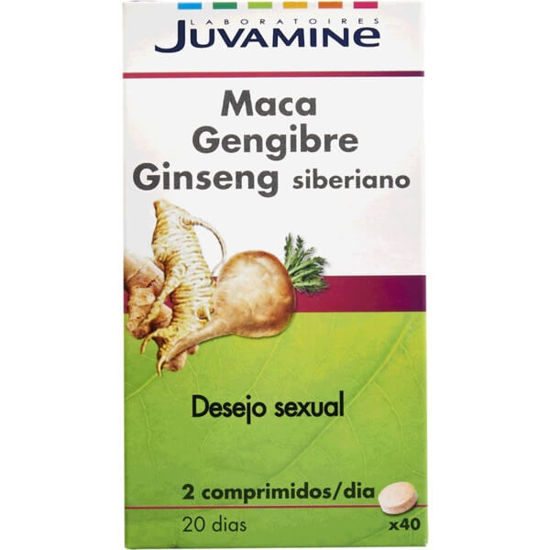 Imagem de Maçã, Gengibre e Ginseng Siberiano JUVAMINE emb.40 comprimidos