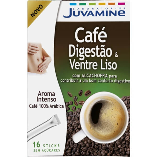 Imagem de Café Digestão e Ventre Liso com Alcachofra Aroma Intenso sem Açúcares JUVAMINE emb.16 unidades