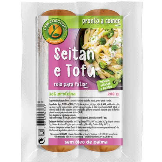 Imagem de Rolo Seitan com Ervas CEM PORCENTO emb.200g