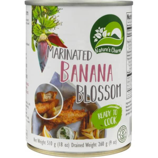 Imagem de Flor de Banana em Marinada de Algas Vegan NATURE'S CHARM lata 510g