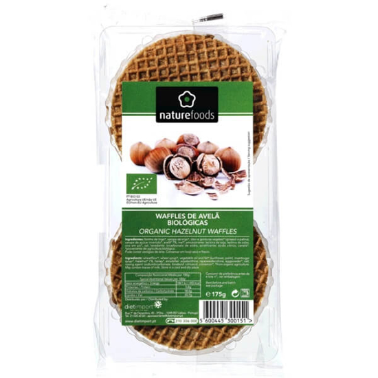 Imagem de Waffles de Avelã Tipo Stroop Wafels Biológicos NATUREFOODS emb.175g