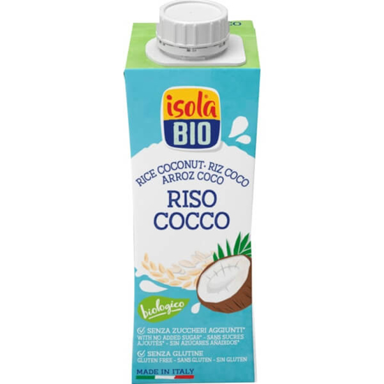 Imagem de Bebida de Arroz e Coco sem Açúcar Biológica ISOLA BIO emb.250ml