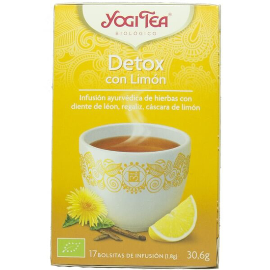 Imagem de Infusão de Ervas Detox com Limão Biológica YOGI TEA emb.17 unidades