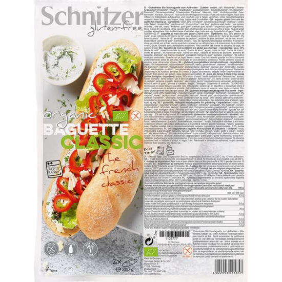 Imagem de Baguete Grainy sem Glúten Biológica 2 Unidades SCHNITZER emb.160g