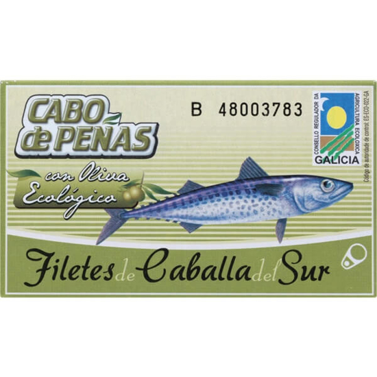 Imagem de Filetes de Cavala em Azeite Virgem Extra Biológico CABO DE PEÑAS emb.85g