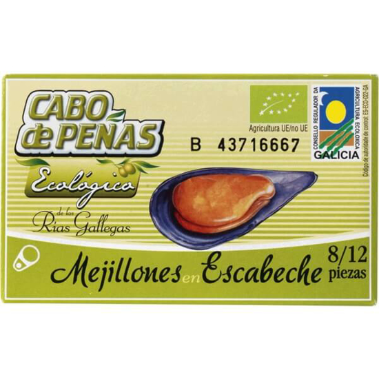 Imagem de Mexilhões em Escabeche 8/12 Peças Biológicos CABO DE PEÑAS emb.111g