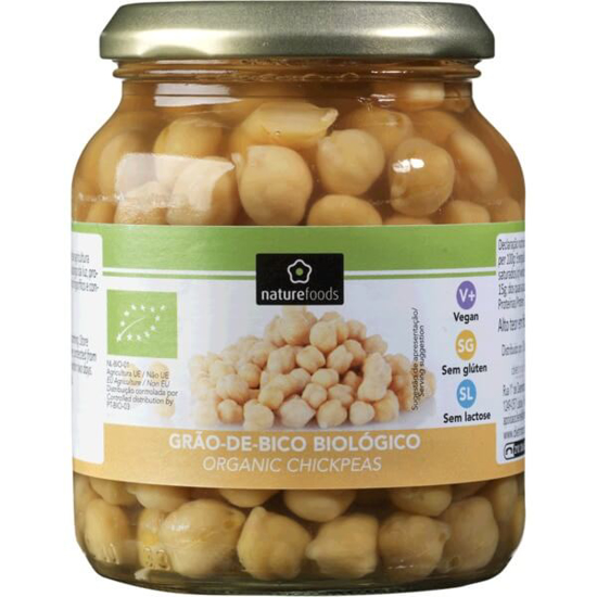 Imagem de Grão de Bico sem Glúten Biológico NATUREFOODS frasco 360g