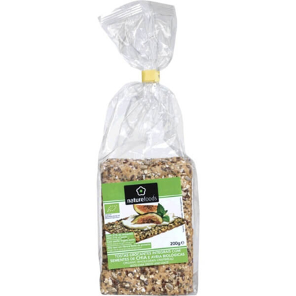 Mostrar detalhes para Tostas Integrais com Sementes de Chia e Aveia Biológicas NATUREFOODS emb.200g Imagem de Tostas Integrais com Sementes de Chia e Aveia Biológicas NATUREFOODS emb.200g