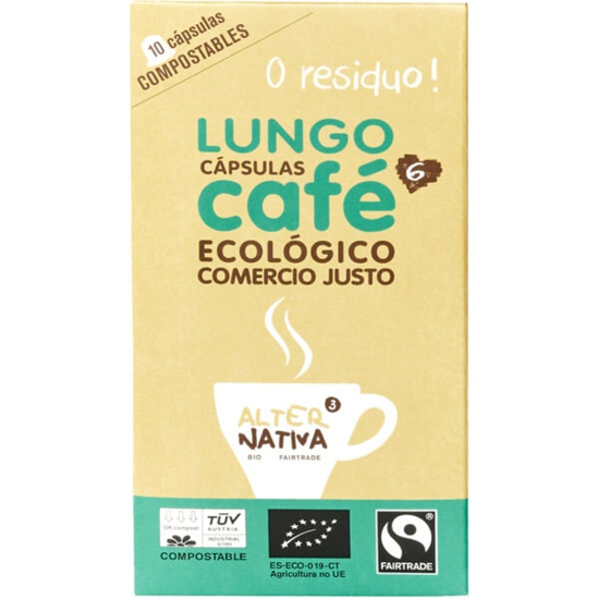 Imagem de Café Longo para Nespresso Biológico ALTERNATIVA 3 emb.10 cápsulas