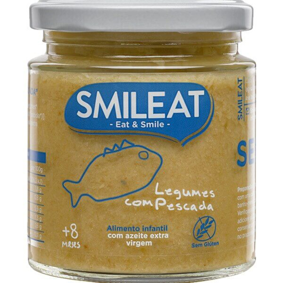 Imagem de Legumes com Pescada +8 Meses Biológico SMILEAT frasco 230g