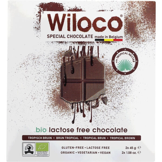 Imagem de Chocolate Castanho Tropical Vegan sem Glúten, sem Lactose Biológico WILOCO emb.90g