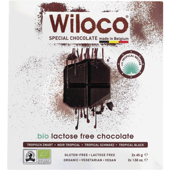 Imagem de Chocolate Preto Tropical Vegan sem Glúten, sem Lactose Biológico WILOCO emb.90g