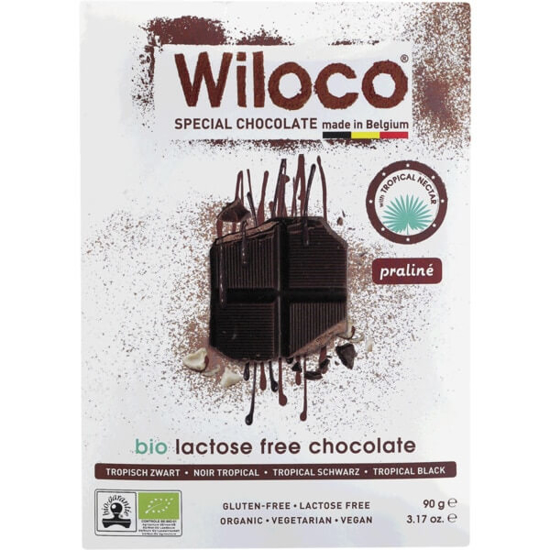 Imagem de Chocolate Preto Praliné Vegan sem Glúten, sem Lactose Biológico WILOCO emb.90g