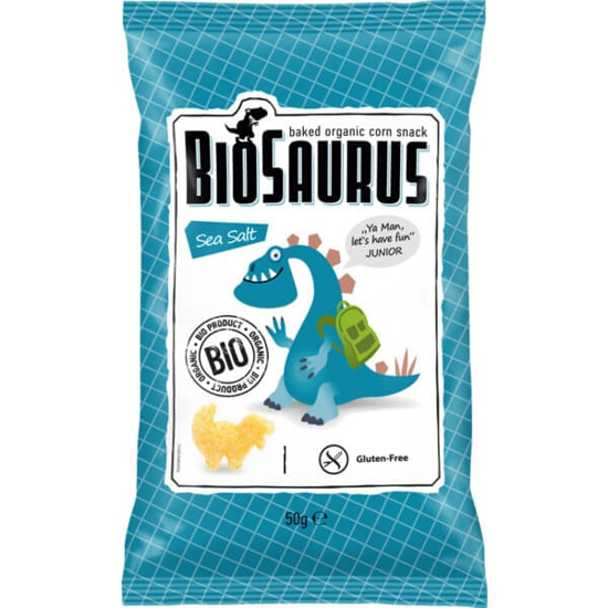 Imagem de Snack de Milho com Sal Marinho sem Glúten Biológico BIOSAURUS emb.50g