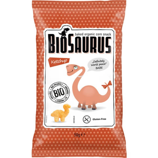 Imagem de Snack de Ketchup Vegan sem Glúten Biológico BIOSAURUS emb.50g