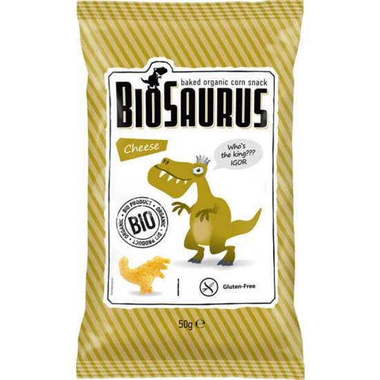 Imagem de Snack de Milho com Queijo sem Glúten Biológico BIOSAURUS emb.50g