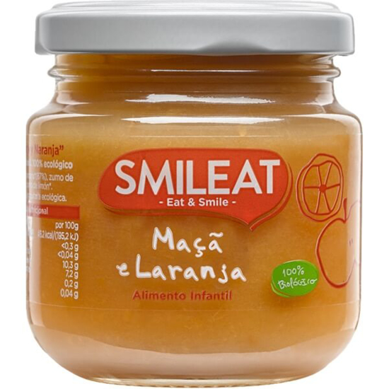 Imagem de Maçã e Laranja Biológica SMILEAT frasco 130g