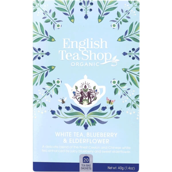 Imagem de Chá Branco, Mirtilo e Flor de Sabugueiro Biológico ENGLISH TEA SHOP emb.40g