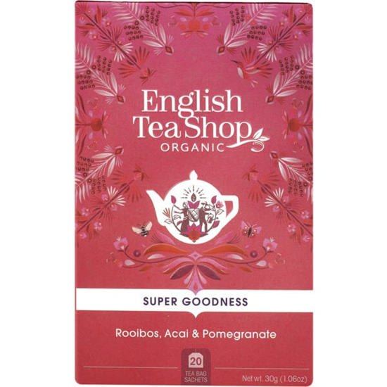 Imagem de Infusão de Rooibos, Açaí e Romã Biológica ENGLISH TEA SHOP emb.30g