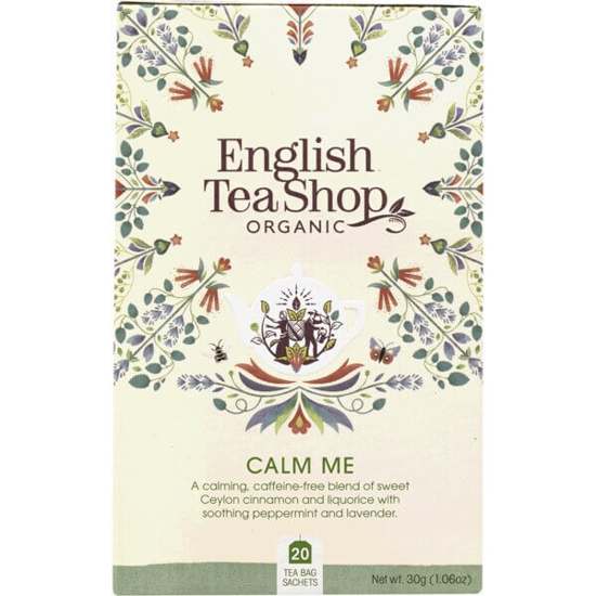 Imagem de Infusão Calm Me sem Cafeína de Canela, Hortelã Verde, Alcaçuz e Lavanda Biológica ENGLISH TEA SHOP emb.30g