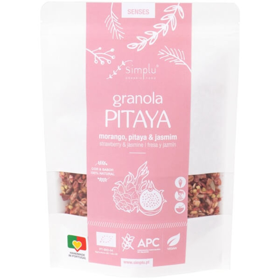 Imagem de Granola Pitaya com Morango, Pitaya e Jasmim Vegan sem Glúten Biológica SIMPLU emb.300g