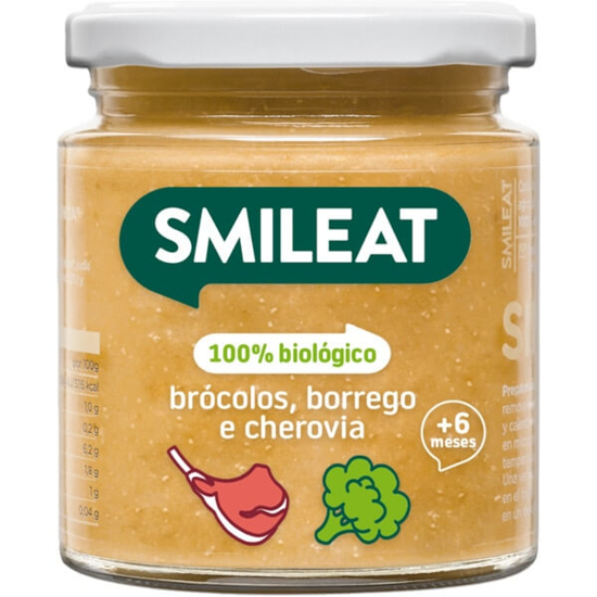 Imagem de Brócolos, Borrego e Cherovia +6 Meses Biológico SMILEAT frasco 230g