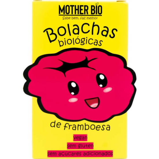 Imagem de Bolachas de Framboesa Vegan, sem Açúcar e sem Glúten Biológicas MOTHER BIO emb.100g